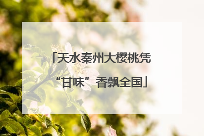 天水秦州大樱桃凭“甘味”香飘全国
