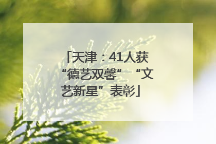 天津：41人获“德艺双馨”“文艺新星”表彰