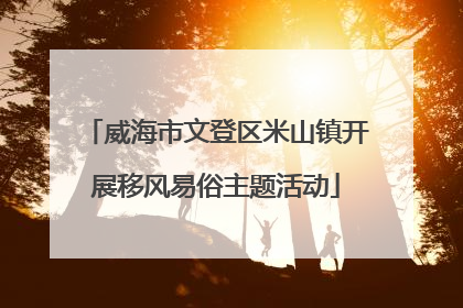 威海市文登区米山镇开展移风易俗主题活动