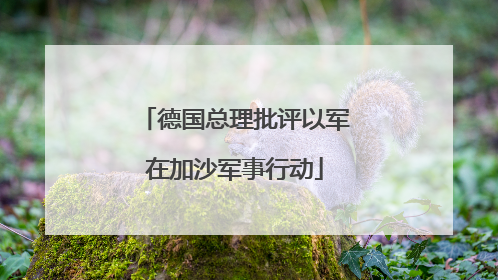 德国总理批评以军在加沙军事行动