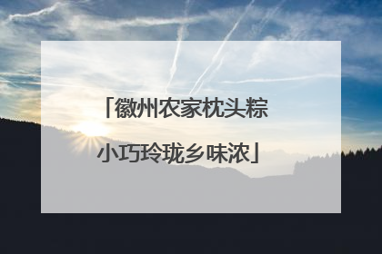 徽州农家枕头粽 小巧玲珑乡味浓