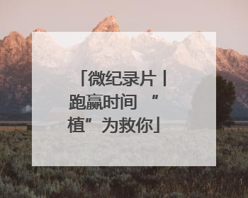 微纪录片丨跑赢时间 “植”为救你