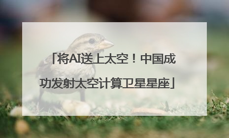 将AI送上太空！中国成功发射太空计算卫星星座