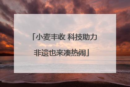 小麦丰收 科技助力 非遗也来凑热闹