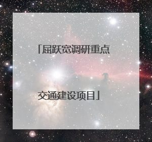 屈跃宽调研重点交通建设项目