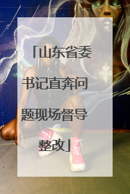山东省委书记直奔问题现场督导整改