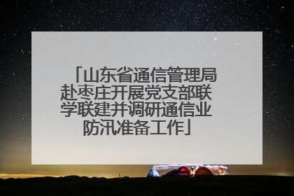 山东省通信管理局赴枣庄开展党支部联学联建并调研通信业防汛准备工作