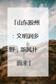 山东胶州：文明润乡野，新风扑面来