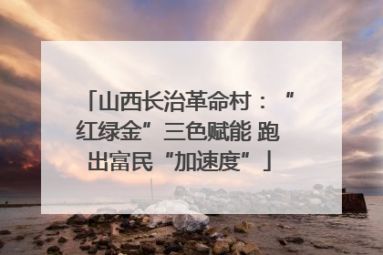 山西长治革命村：“红绿金”三色赋能 跑出富民“加速度”