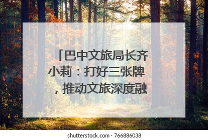 巴中文旅局长齐小莉：打好三张牌，推动文旅深度融合｜文旅局长说