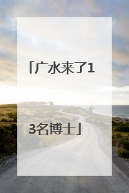 广水来了13名博士