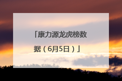 康力源龙虎榜数据（6月5日）