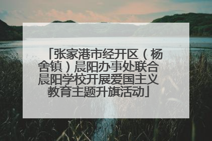 张家港市经开区（杨舍镇）晨阳办事处联合晨阳学校开展爱国主义教育主题升旗活动