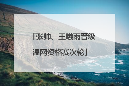 张帅、王曦雨晋级温网资格赛次轮