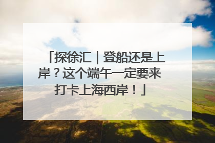 探徐汇｜登船还是上岸？这个端午一定要来打卡上海西岸！