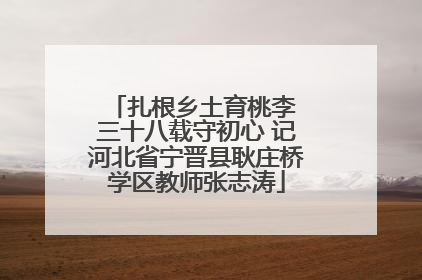 扎根乡土育桃李 三十八载守初心 记河北省宁晋县耿庄桥学区教师张志涛