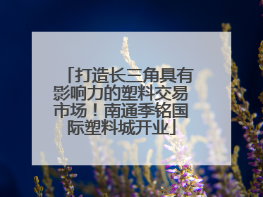 打造长三角具有影响力的塑料交易市场！南通季铭国际塑料城开业