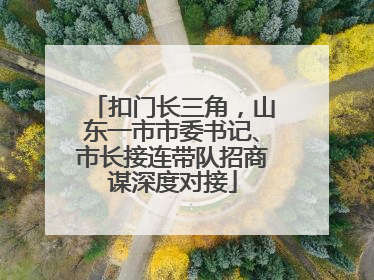 扣门长三角，山东一市市委书记、市长接连带队招商谋深度对接