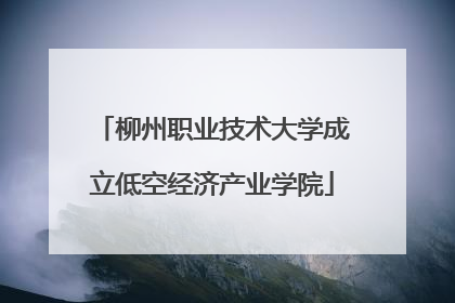 柳州职业技术大学成立低空经济产业学院
