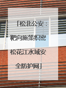 松北公安：靶向施策织密松花江水域安全防护网