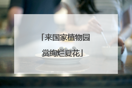 来国家植物园 赏绚烂夏花