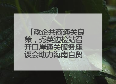 政企共商通关良策，秀英边检站召开口岸通关服务座谈会助力海南自贸港建设