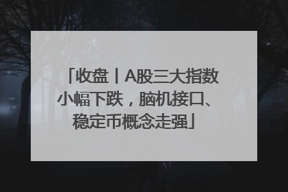 收盘丨A股三大指数小幅下跌，脑机接口、稳定币概念走强