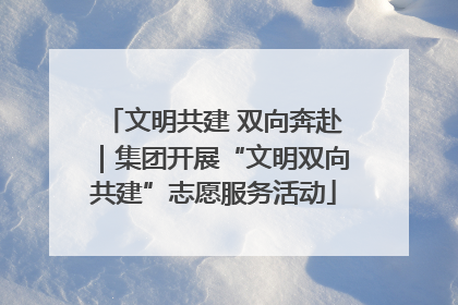 文明共建 双向奔赴｜集团开展“文明双向共建”志愿服务活动