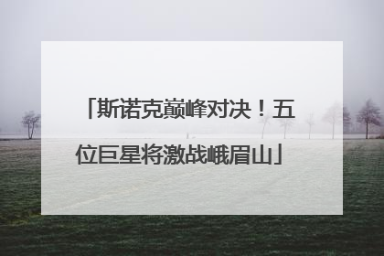 斯诺克巅峰对决！五位巨星将激战峨眉山