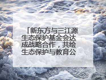 新东方与三江源生态保护基金会达成战略合作，共绘生态保护与教育公益新蓝图