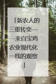 新农人的三重转变——来自宝鸡农业现代化一线的观察