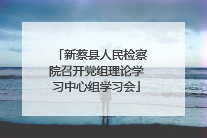 新蔡县人民检察院召开党组理论学习中心组学习会