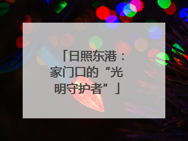 日照东港：家门口的“光明守护者”