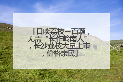 日啖荔枝三百颗，无需“长作岭南人”，长沙荔枝大量上市，价格亲民