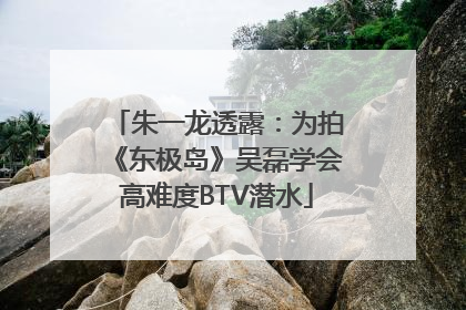 朱一龙透露：为拍《东极岛》吴磊学会高难度BTV潜水