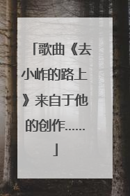 歌曲《去小岞的路上》来自于他的创作……