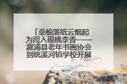 桑榆落纸云烟起 为霞入砚桃李香——溆浦县老年书画协会到统溪河镇学校开展书画进校园活动