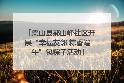 梁山县郝山峰社区开展“幸福友邻 粽香端午”包粽子活动