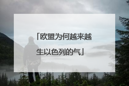 欧盟为何越来越生以色列的气