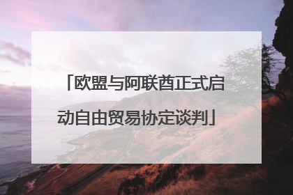 欧盟与阿联酋正式启动自由贸易协定谈判