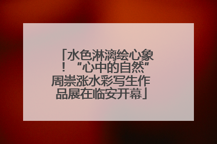 水色淋漓绘心象！“心中的自然”周崇涨水彩写生作品展在临安开幕