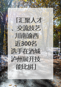 汇聚人才、交流技艺 川南渝西近300名选手在酒城泸州展开技能比拼