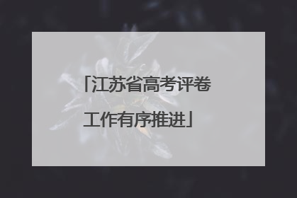 江苏省高考评卷工作有序推进