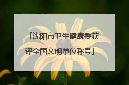 沈阳市卫生健康委获评全国文明单位称号