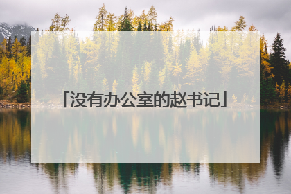 没有办公室的赵书记