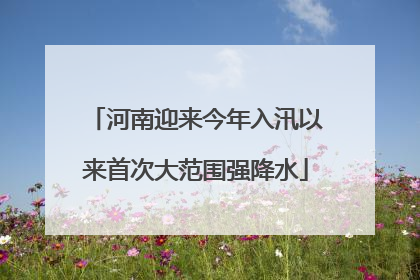 河南迎来今年入汛以来首次大范围强降水
