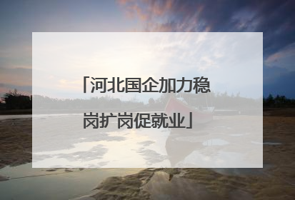河北国企加力稳岗扩岗促就业