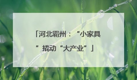 河北霸州：“小家具”撬动“大产业”