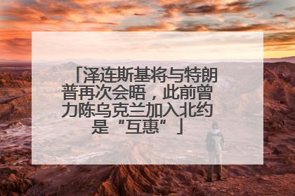 泽连斯基将与特朗普再次会晤，此前曾力陈乌克兰加入北约是“互惠”