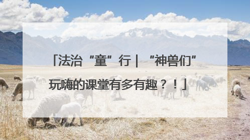 法治“童”行｜“神兽们”玩嗨的课堂有多有趣？！